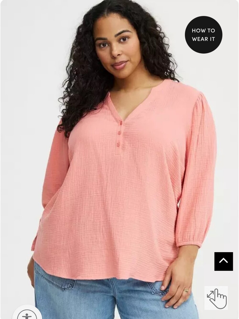 Torrid Pink Gauze Blouse 00 NWT